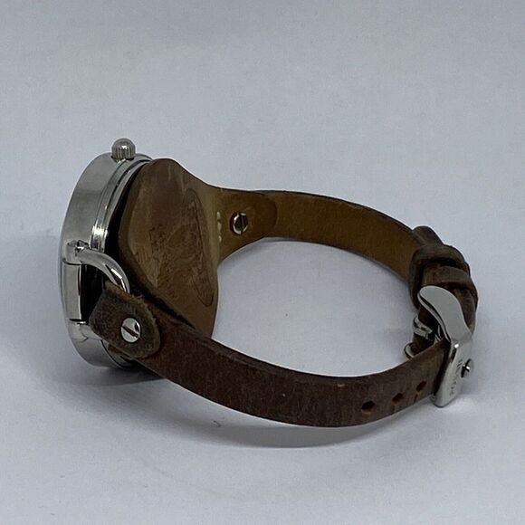 Fossil Georgia ES3060 Women Brown Leather Analog Dial Quartz Genuine Watch KS734 - Picture 9 of 12